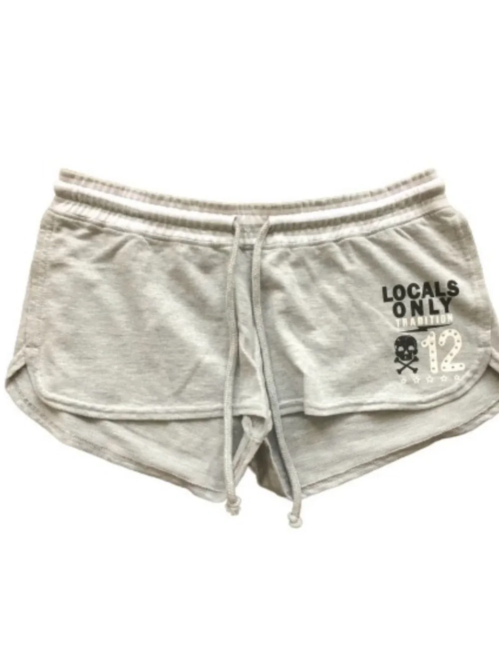 Derek Hearts Girls Locals Only Tradition 12 Heather Grey Shorts Medium Size
